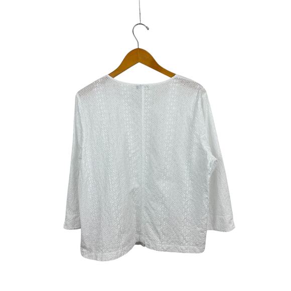 Basler White Cotton Eyelet Top - Picture 7 of 7